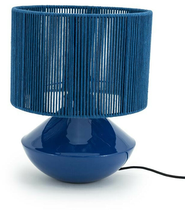 By-Boo Tafellamp 'Jive' 38cm hoog, kleur Blauw