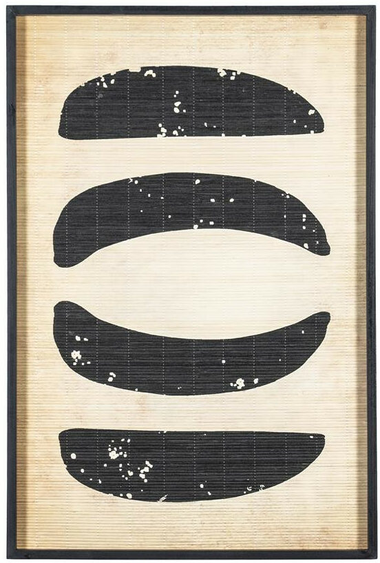 By-Boo Wanddecoratie Kyoto Bamboe, 120 x 80cm - Zwart