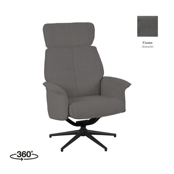 LABEL51 Fauteuil Verdal - Antraciet - Cosmo Antraciet Fauteuil