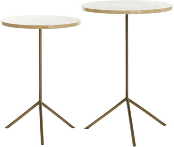 Bijzettafel Gimi - Crème Travert+ant Brns Light & Living Bijzettafel 6791513