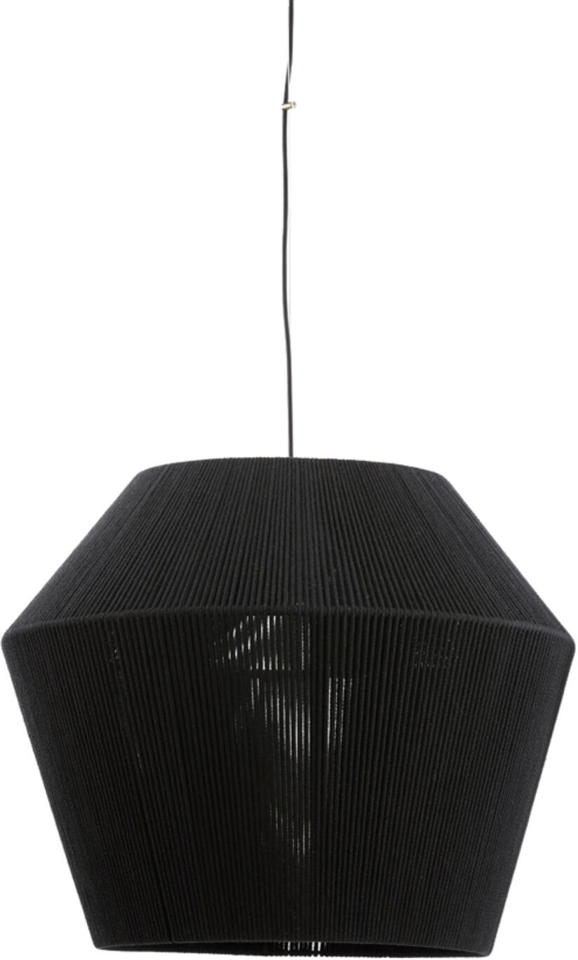 Light & Living Hanglamp Agaro Katoen, 71cm - Zwart