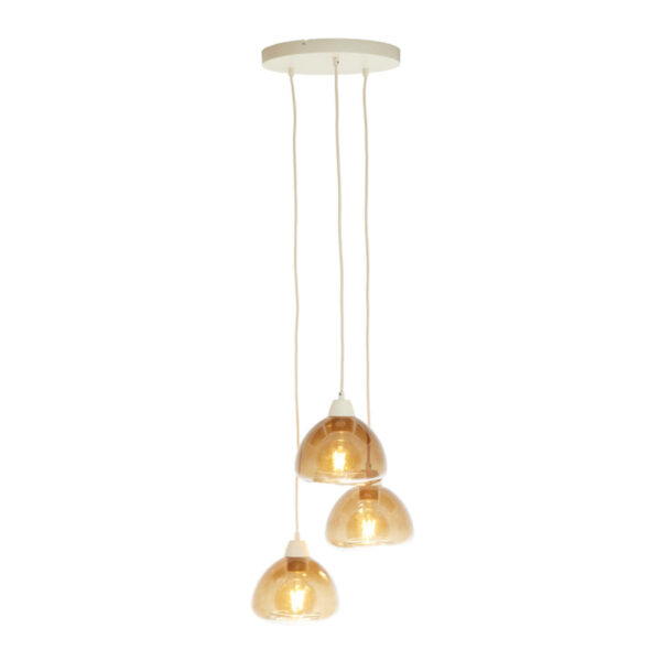 Hanglamp Bisho - Glas Bruin+zand Light & Living Hanglamp 2982082