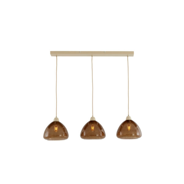 Hanglamp Bisho - Glas Bruin+zand Light & Living Hanglamp 2982182