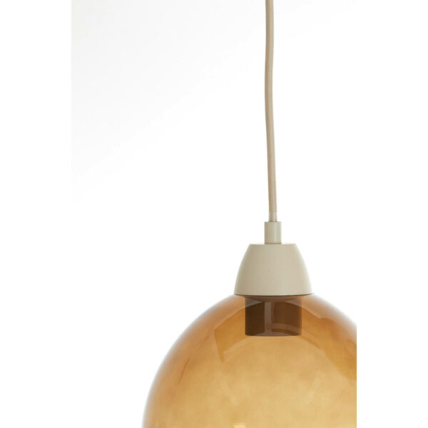 Hanglamp Bisho - Glas Bruin+zand Light & Living Hanglamp 2982282