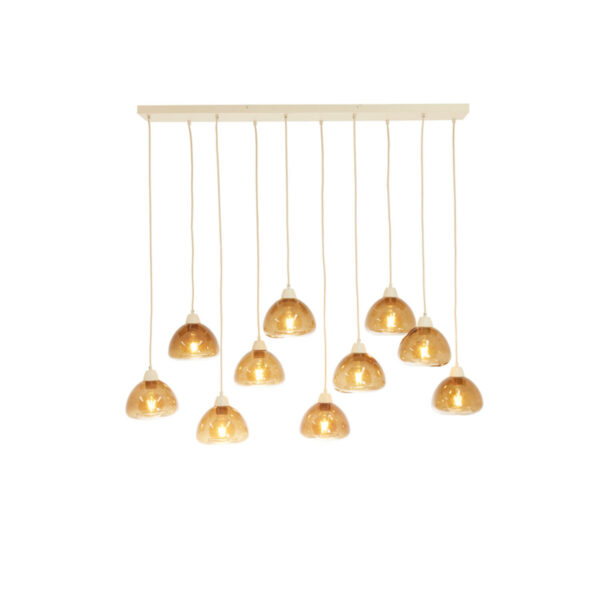 Hanglamp Bisho - Glas Bruin+zand Light & Living Hanglamp 2982382