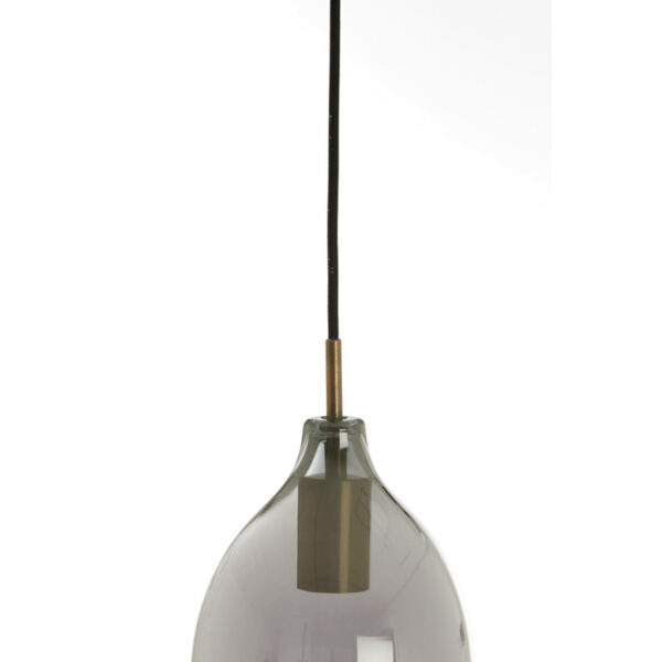 Hanglamp Lukaro - Antiek Brons+glas Smoke Light & Living Hanglamp 2977727