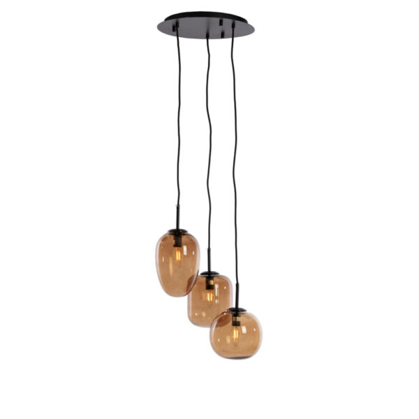 Hanglamp Mezza - Glas Bruin Light & Living Hanglamp 2981064