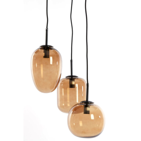 Hanglamp Mezza - Glas Bruin Light & Living Hanglamp 2981064