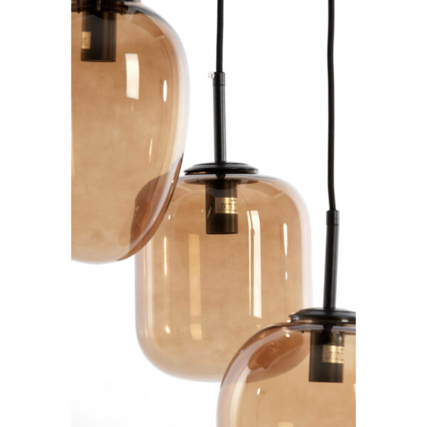 Hanglamp Mezza - Glas Bruin Light & Living Hanglamp 2981064