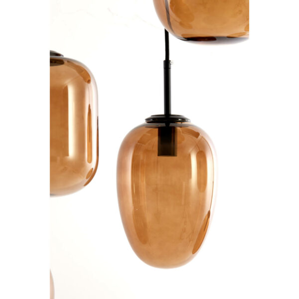 Hanglamp Mezza - Glas Bruin Light & Living Hanglamp 2981264