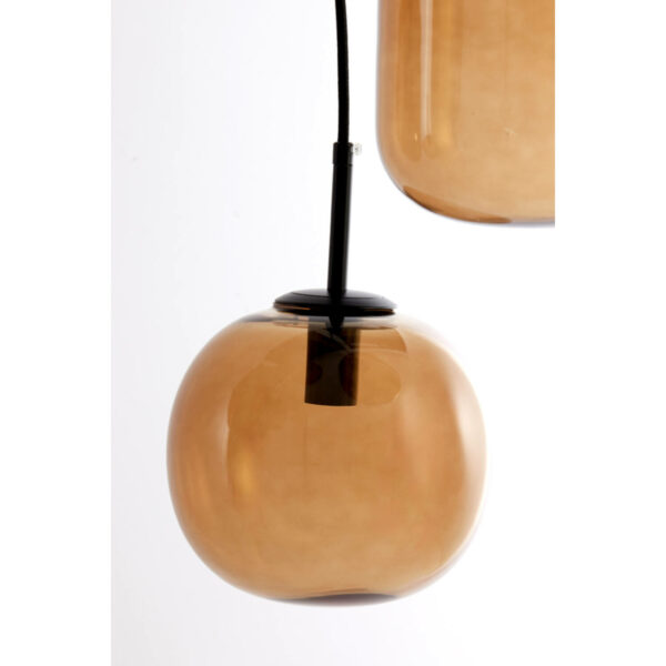 Hanglamp Mezza - Glas Bruin Light & Living Hanglamp 2981264