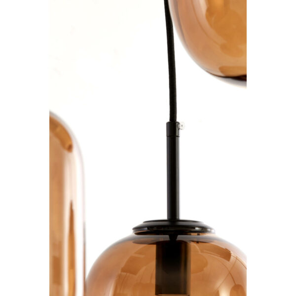 Hanglamp Mezza - Glas Bruin Light & Living Hanglamp 2981264