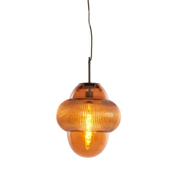 Hanglamp Ovnis - Glas Bruin Light & Living Hanglamp 2981464