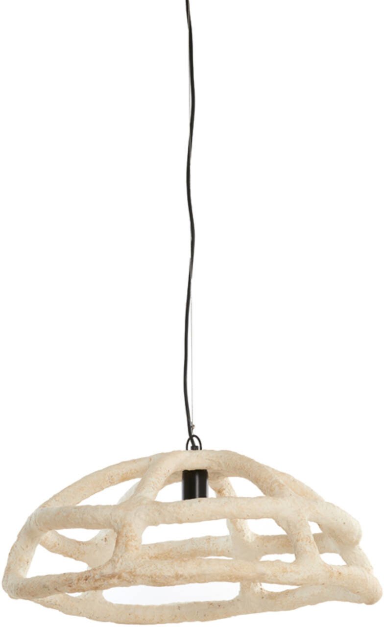 Light & Living Hanglamp Porila Papier-maché, 59cm - Crème
