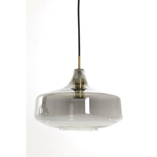 Hanglamp Solna - Antiek Brons+smoke Glas Light & Living Hanglamp 2980012