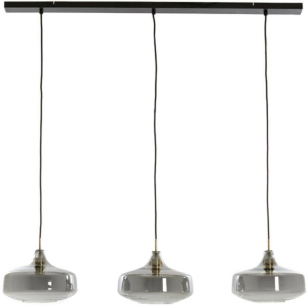 Hanglamp Solna - Antiek Brons+smoke Glas Light & Living Hanglamp 2980012