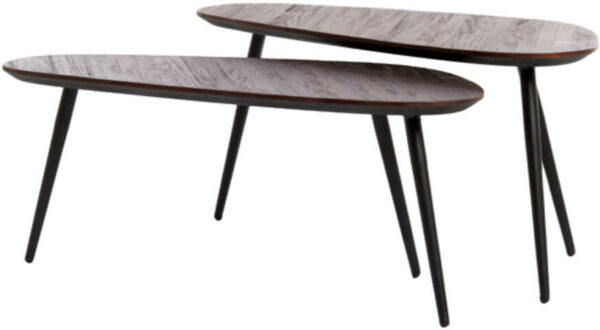 Salontafel Viejo - Hout Bruin+zwart Light & Living Salontafel 6795283