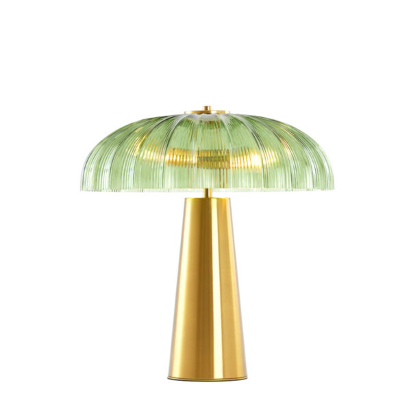 Tafellamp Fungo - Glas Groen+goud Light & Living Tafellamp 1886576