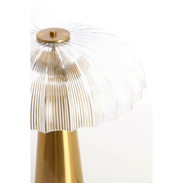 Tafellamp Fungo - Glas Helder+goud Light & Living Tafellamp 1886563
