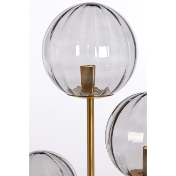 Tafellamp Magdala - Glas Licht Grijs+goud Light & Living Tafellamp 1872227