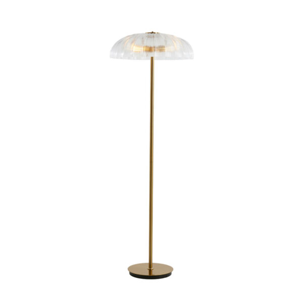 Vloerlamp Fungo - Glas Helder+goud Light & Living Vloerlamp 1886663
