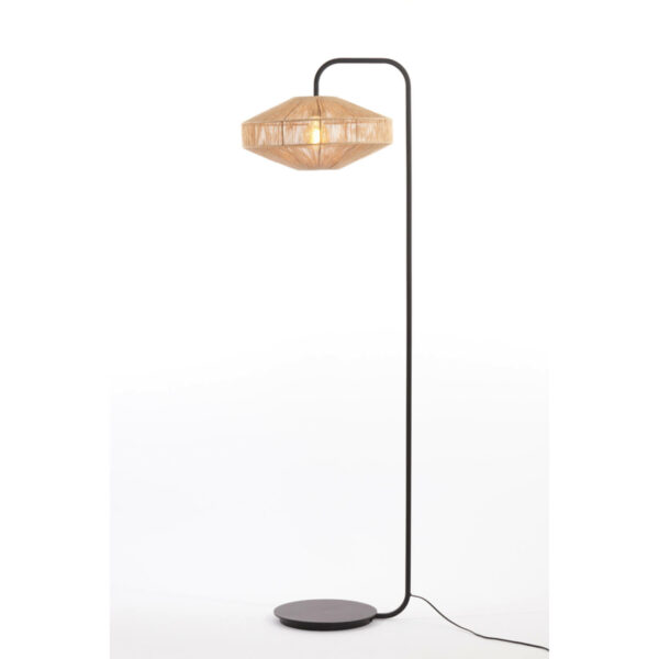 Vloerlamp Lyra - Naturel+mat Zwart Light & Living Vloerlamp 8054684