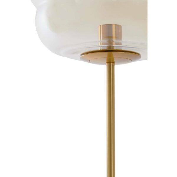 Vloerlamp Misty - Glas Amber+goud Light & Living Vloerlamp 1882783