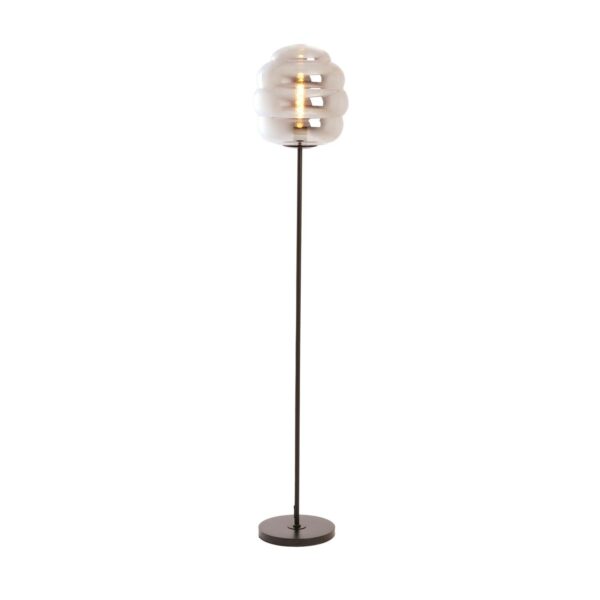 Vloerlamp Misty - Glas Smoke+zwart Light & Living Vloerlamp 1882712