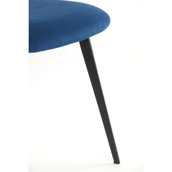 Eetkamerstoel Aaliyah - Velvet Blauw-zwart Light & Living Eetkamerstoel 6776672