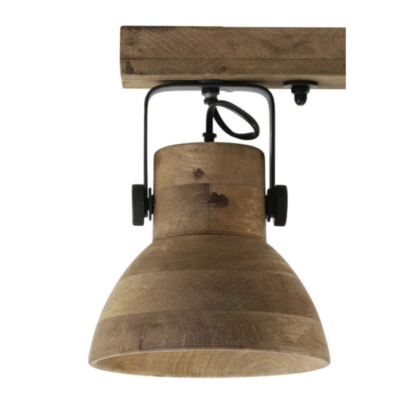 Hang-/wandlamp Ilanio - Hout Bruin+mat Zwart Light & Living Wandlamp 2932684