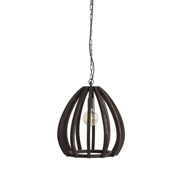 Hanglamp Barsia - Hout Donker Bruin Light & Living Hanglamp 2975290