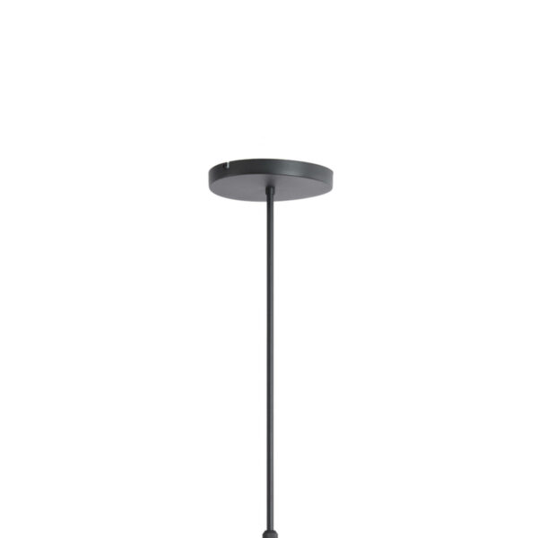 Hanglamp Edisa - Velvet Donker Bruin+mat Zwart Light & Living Hanglamp 2974683