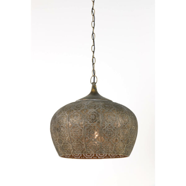 Hanglamp Emine - Bruin Goud Light & Living Hanglamp 3084456