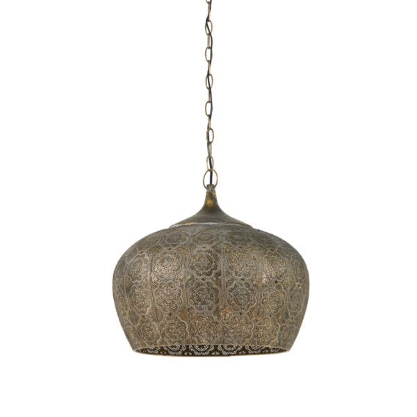 Hanglamp Emine - Bruin Goud Light & Living Hanglamp 3084456