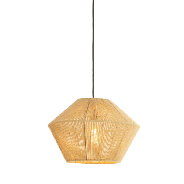 Hanglamp Fugia - Jute Licht Groen Light & Living Hanglamp 2975976