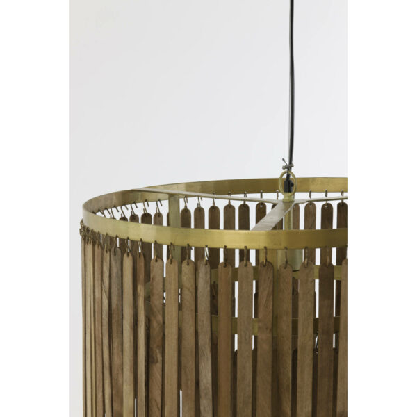 Hanglamp Gularo - Hout Bruin+brons Light & Living Hanglamp 2950564