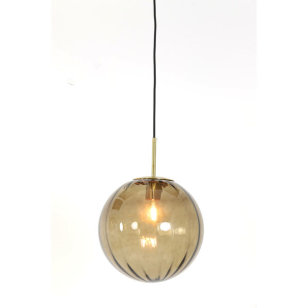 Hanglamp Magdala - Glas Bruin+goud Light & Living Hanglamp 2957282