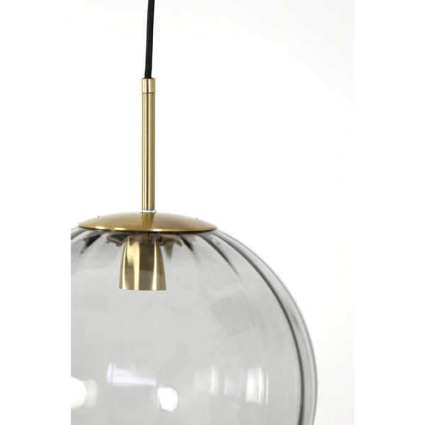 Hanglamp Magdala - Glas Licht Grijs+goud Light & Living Hanglamp 2957227