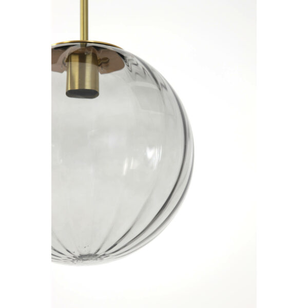 Hanglamp Magdala - Glas Licht Grijs+goud Light & Living Hanglamp 2957227
