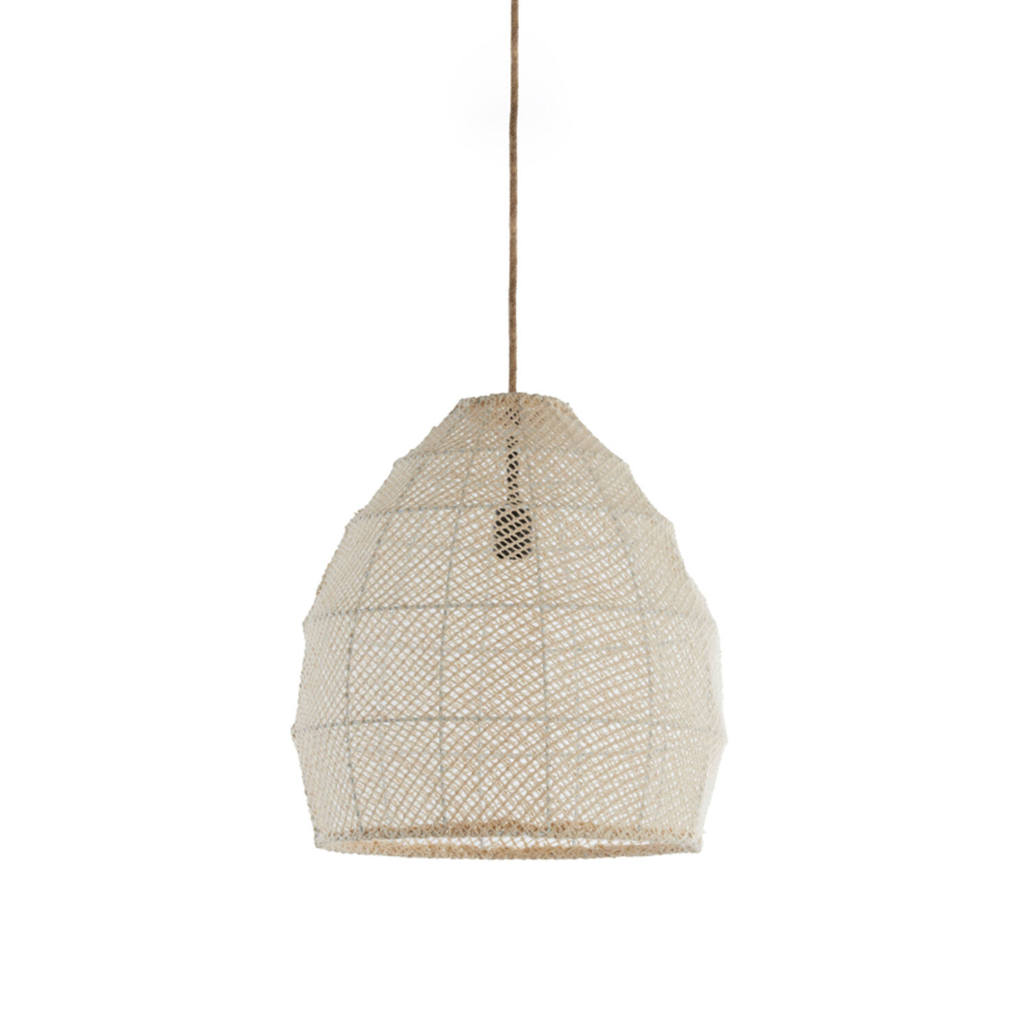 Light&living Hanglamp Ø42x42 cm MAKASSAR zijde crème