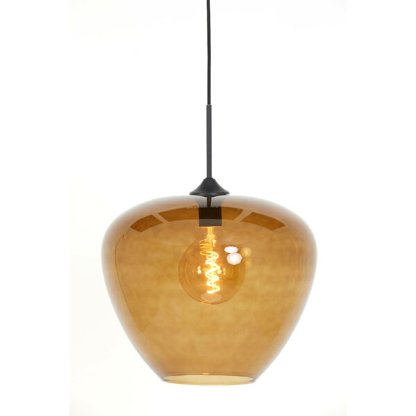 Hanglamp Mayson - Glas Bruin-zwart Light & Living Hanglamp 2952418