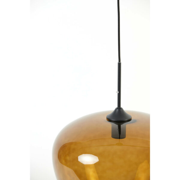 Hanglamp Mayson - Glas Bruin-zwart Light & Living Hanglamp 2952418