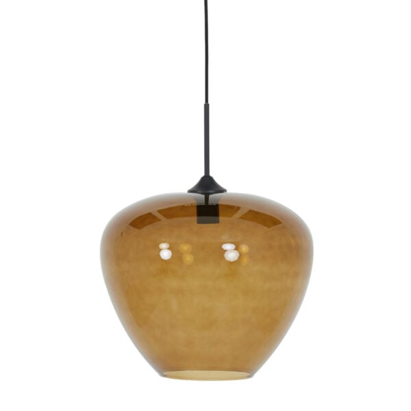 Hanglamp Mayson - Glas Bruin-zwart Light & Living Hanglamp 2952418