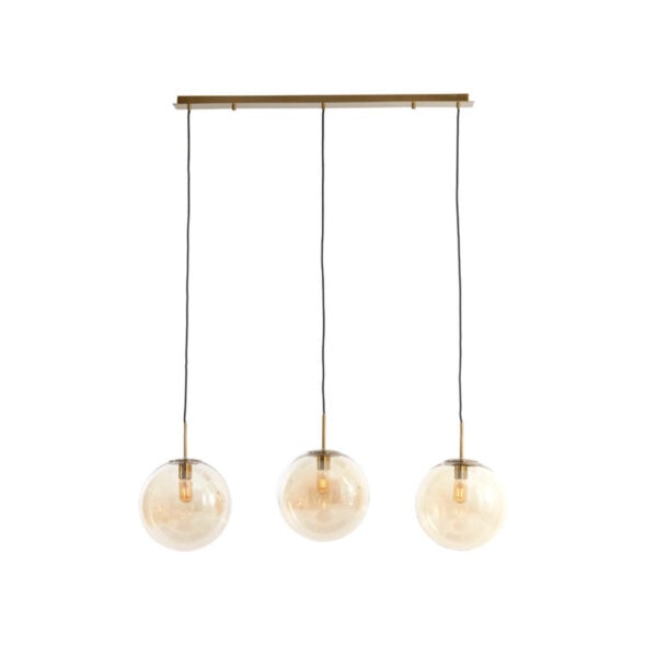 Hanglamp Medina - Glas Amber+goud Light & Living Hanglamp 2974485