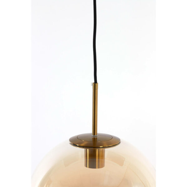 Hanglamp Medina - Glas Amber+goud Light & Living Hanglamp 2974485