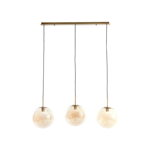 Hanglamp Medina - Glas Amber+goud Light & Living Hanglamp 2974485