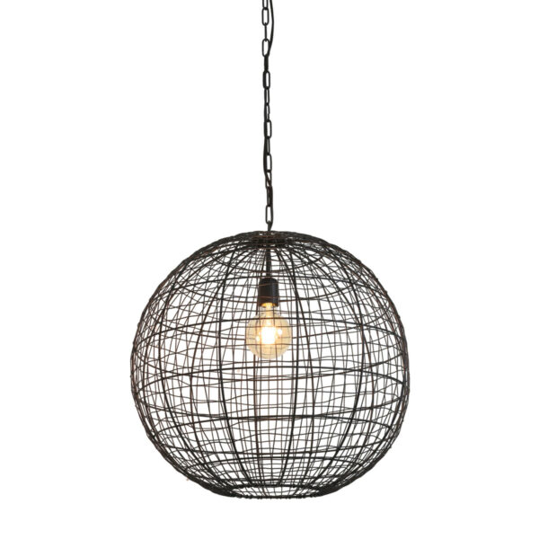 Hanglamp Mirana - Mat Zwart Light & Living Hanglamp 2941558