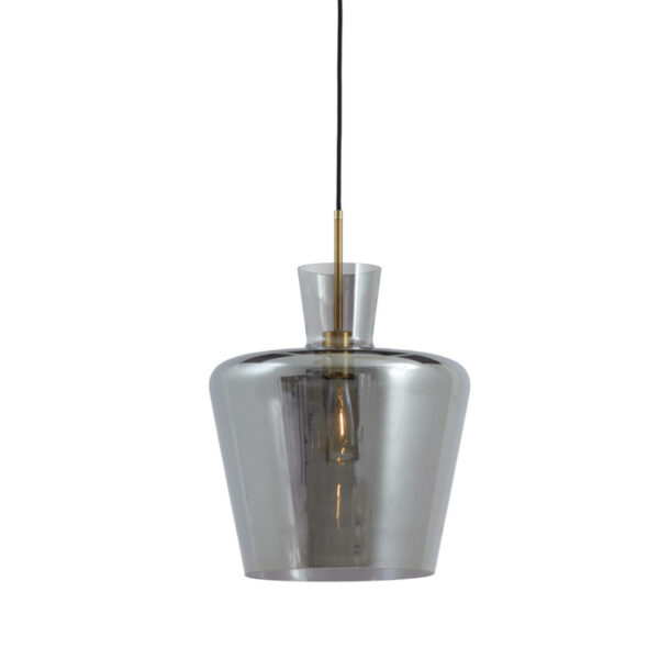 Hanglamp Myles - Smoke Glas+antiek Brons Light & Living Hanglamp 2971027