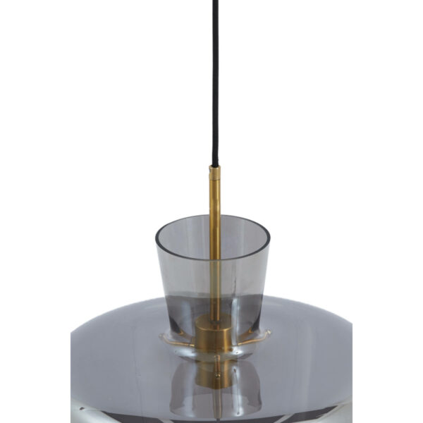 Hanglamp Myles - Smoke Glas+antiek Brons Light & Living Hanglamp 2971027