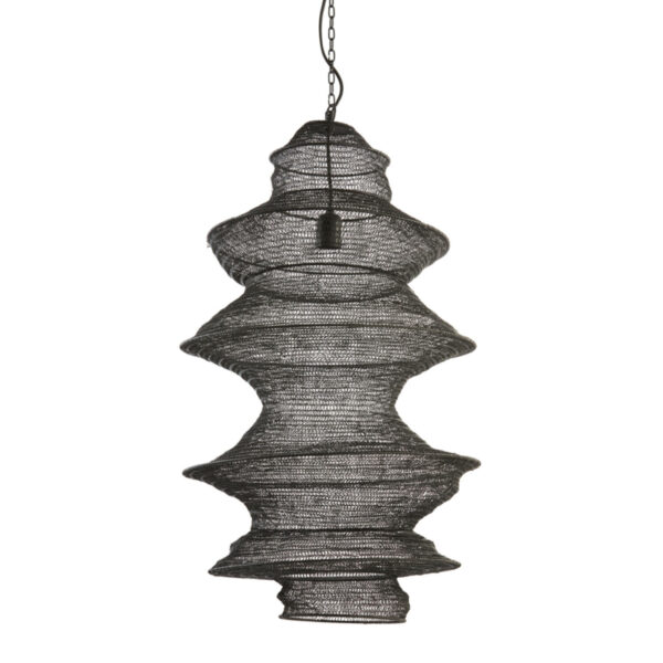 Hanglamp Nakisha - Mat Zwart Light & Living Hanglamp 2973912